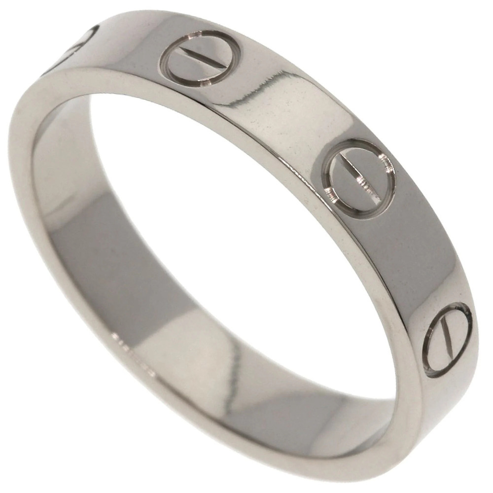 CARTIER 18k Silver Love Ring #51